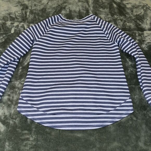 T By Talbots Sweatshirt Women's Small Multicolor Striped Boat Neck Raglan Sleeve - Picture 2 of 8